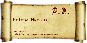 Princz Martin névjegykártya