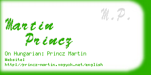 martin princz business card